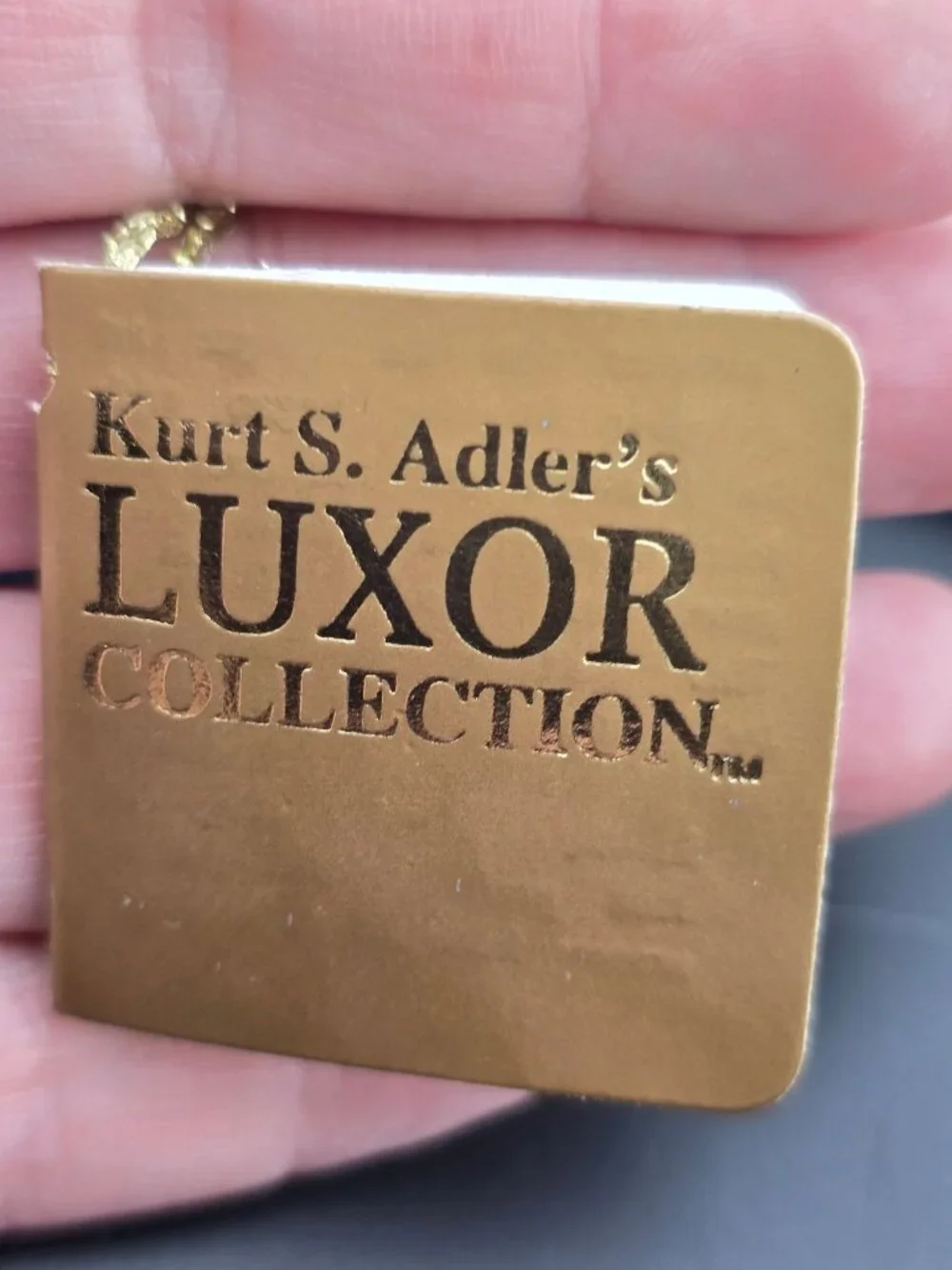 Kurt Adler Luxor Purple & Gold Glass Ornament Crystal Drop Egyptian 24-kt accent